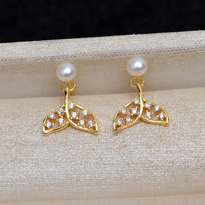 Wenchi Fait main DIY S925 Argent Crochet d'oreille Fleur Baroque Perle Creuse pour Femme Accessoire de Support 16384 Chine - Product Image 2