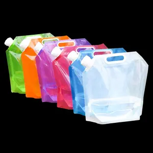 Emzik kese sıvı içme su ambalaj çanta şeffaf plastik sızdırmaz naylon yüksek Capacity1l 2L 3L 5L ayakta duran torba kabul