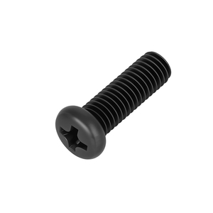 Tornillos de máquina de cabeza redonda M6 de rosca gruesa, de acero con óxido negro, métricos/pulgadas, para montaje de equipos - Product Image 2