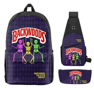 Cheap Sales 3pcs New backwoods cigar Backpack Camouflage skull halloween smell proof Tobacco bag packs Shoulder Bags source