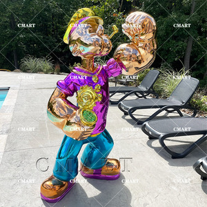 ประติมากรรมป๊อปอายขนาดใหญ่กลางแจ้งสุดหรูหราจากแกลเลอรีโครม รูปปั้นป๊อปอายตั้งพื้นขนาดใหญ่ รูปปั้นป๊อปอายโมโนโพลีสูง 6 ฟุต ประติมากรรมป๊อปอายสไตล์ป๊อปอาร์ต - Product Image 2