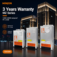 Alimentation à découpage AC/DC Minjon étanche 24V 150W à sortie unique sans ventilateur CE pour enseignes LED