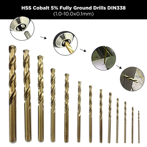 M35 코발트 5% HSS 긴 서비스 수명을 가진 스테인레스 스틸 금속 드릴링을위한 고정밀 긴 나선형 트위스트 드릴 비트 세트 - Product Image 2