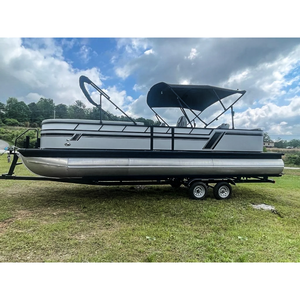 Bateau ponton de loisirs Kinlife 2025, nouveau, 25 pieds, avec console intégrée en fibre de verre et <span class=keywords><strong>porte</strong></span> latérale pour la pêche et les loisirs - Product Image 2