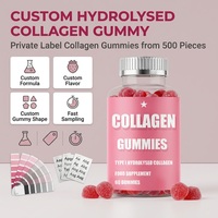 Gummies de collagène hydrolysé, collagène de type I, 60 unités, complément alimentaire