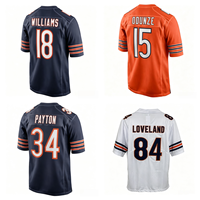 Jahitan Berkualitas Terbaik Dapat Disesuaikan # 18 WILLIAMS # 15 ODUNZE # 34 PAYTON # 84 LOVELAND  Jersey Sepak Bola Amerika