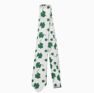 Clover Leaf Saint Patrick's Day Tie for Girls Green <strong>Shamrock</strong> Plush Design for Irish Festivals and Parties Fun Usage - Product Image 4