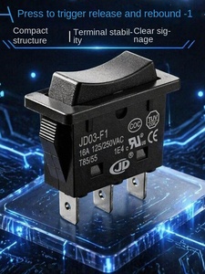 Interrupteur à bascule unipolaire double-throw KCD3 16A pour équipement industriel, interrupteur d'alimentation Chine, forme de contact 1E4 - Product Image 2