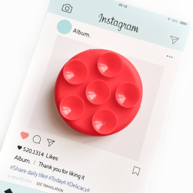 Seezik Universal Silicone Double-Sided Suction Cup Phone Holder Foldable Multifunctional Grip Socket Stand