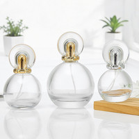 Flacon de parfum en verre de luxe vide à col serti 30ml 50ml 100ml avec atomiseur pressurisé et pompe pulvérisatrice
