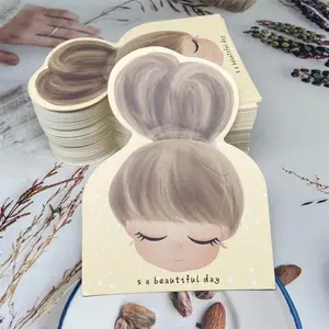 Hina-Pinza para el pelo para niña pequeña, accesorio elástico de bricolaje con etiqueta de papel arqueado, tarjetas de exhibición con logotipo