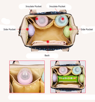 Sac à couches multifonctionnel pour maman, personnalisé avec logo, à la mode, sac à dos avec coussin à langer pour poussette, nouvelle collection 2019