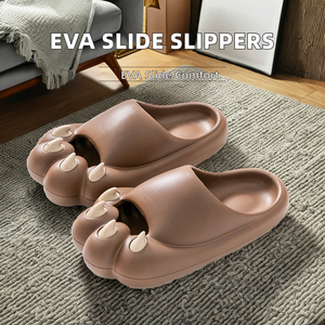 2024 kadın moda rahat plaj EVA köpük kedinin pençe terlik yumuşak kaymaz yazlık terlik - Product Image 5