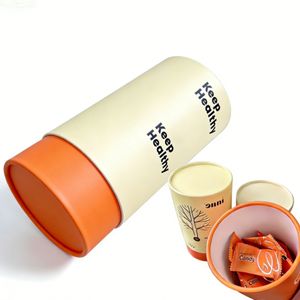 Tube en carton rigide personnalisé, écologique, en papier enduit, pour emballage cosmétique - Product Image 5