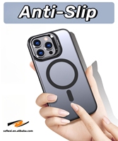 Coque de protection antichoc en PC rigide mat avec film de protection d'objectif de luxe pour iPhone 17 16 12 13 14 15 Pro Max, compatible avec la recharge magnétique sans fil