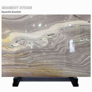 Natural Red <span class=keywords><strong>Aquarella</strong></span> Lila Púrpura Oro Cuarcita Losas Azulejos de pared modernos Azulejos de piso Encimeras de cocina Pulido Aurora Azul - Product Image 1