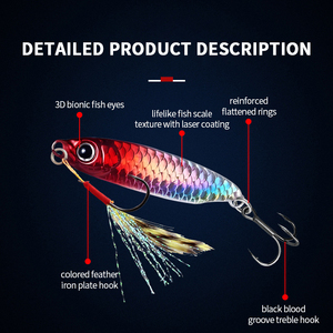 7g/10g/15g/20g/25g/30g motif d'écailles de poisson ligne de plaque de fer appât plaque de fer longue portée chute plaque de fer Sequin appâts de <span class=keywords><strong>pêche</strong></span> en mer - Product Image 3