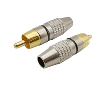 RCA connecteur mâle Non-soudure RCA connecteur adaptateur mâle pour câble Audio prise vidéo CCTV caméra sans soudure noir + rouge