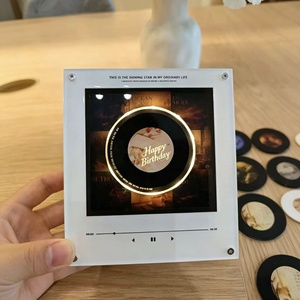 Imán Giratorio para Refrigerador con Cubierta de Álbum de <span class=keywords><strong>BTS</strong></span>, Reproductor de Música con Luz, Recargable, Coleccionable de Kpop - Product Image 1
