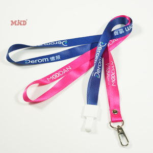 Nhà Máy Giá OEM Keychain Độ dày <span class=keywords><strong>Polyester</strong></span> thăng hoa satin dài dây buộc - Product Image 2