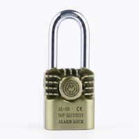 Cadenas antivol Samhoo en alliage cuivre-zinc, anse renforcée, anti-coupure, alarme de sécurité, prix de gros usine