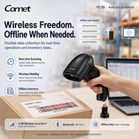 Escáner de Código de Barras Inalámbrico 2D YC-25, Lector de Códigos QR 1D y 2D, CMOS 2.4G para Punto de Venta, Minoristas, Almacenes, Inventario, OEM