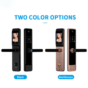 Sonnette électronique de luxe pour la maison, clé carte, biométrie AI, empreinte digitale, serrure de porte intelligente TTLock Tuya <span class=keywords><strong>avec</strong></span> caméra de reconnaissance faciale 3D - Product Image 4