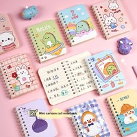 Cuaderno pequeño de dibujos animados de bobina A7 lindo Mini Bloc de notas de bolsillo portátil como regalo para estudiantes de escuela primaria
