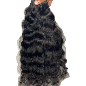 Extensiones de Cabello Humano Remy de Alta Calidad, Cabello Indio Liso y Sedoso, Ondulado, Sin Procesar, con Doble Trama a Máquina - Product Image 2