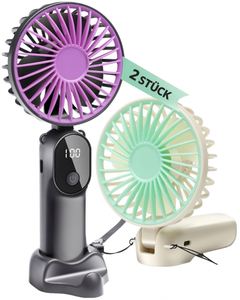 2026 New 100-Speed Foldable Handheld <b>Usb</b> Rechargeable Portable <b>Mini</b> <b>Fan</b> Led Display Long Battery Life Humidify for Car - Product Image 6