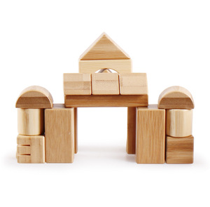 Hoye craft – blocs de construction sûrs et organiques, jouet enfants maternelle Montessori, ensemble de blocs en bambou avec <span class=keywords><strong>alphabet</strong></span> - Product Image 3