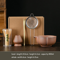 Kit de Cérémonie du Thé Matcha Japonais Traditionnel 5 Pièces en Céramique, Fouet en Bambou, Cuillère et Bols en Porcelaine – Vente Flash