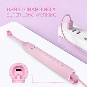 <span class=keywords><strong>Cepillo</strong></span> <span class=keywords><strong>de</strong></span> <span class=keywords><strong>Dientes</strong></span> Eléctrico Sónico Inteligente Recargable con Luz LED, Kit <span class=keywords><strong>de</strong></span> Blanqueamiento Dental, Resistente al Agua IPX7, para Viajes <span class=keywords><strong>de</strong></span> Adultos - Product Image 3