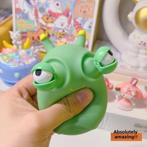 Stress-relief Toy Exploding-Eye Vegetable <strong>Worm</strong> Cartoon-Style Brain-Teasing Prank-Worthy Squeeze Squishy Rubber Fun for All Ages - Product Image 3