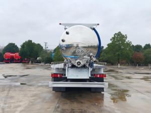 High-end stainless steel tank sewage <b>suction</b> truck for export. Mirror-polished tank, Sinotruk 6×4 chassis, 20m³ capacity. - Product Image 6