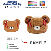 Peluche d'ours personnalisée mignonne, jouet en peluche personnalisable, ours en peluche, coussin en peluche doux, peluches Kawaii, cadeaux, vente en gros, OEM, ODM