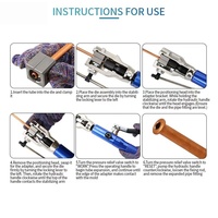 Ensemble d'outils d'évasement pour adaptateur de ligne de refroidissement de transmission GM pour tubes en acier inoxydable de 3/16 à 1/2 pouce 45 #   Matériau en acier