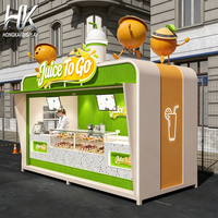 Op maat gemaakt ontwerp moderne milieuvriendelijke duurzame sapkraam buiten drankjes premium fruitsapbar winkel display