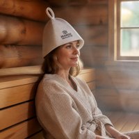 Chapeau de sauna en feutre de laine 100% naturelle, superbe isolation thermique pour protéger le cuir chevelu et les cheveux des vapeurs de sauna intenses