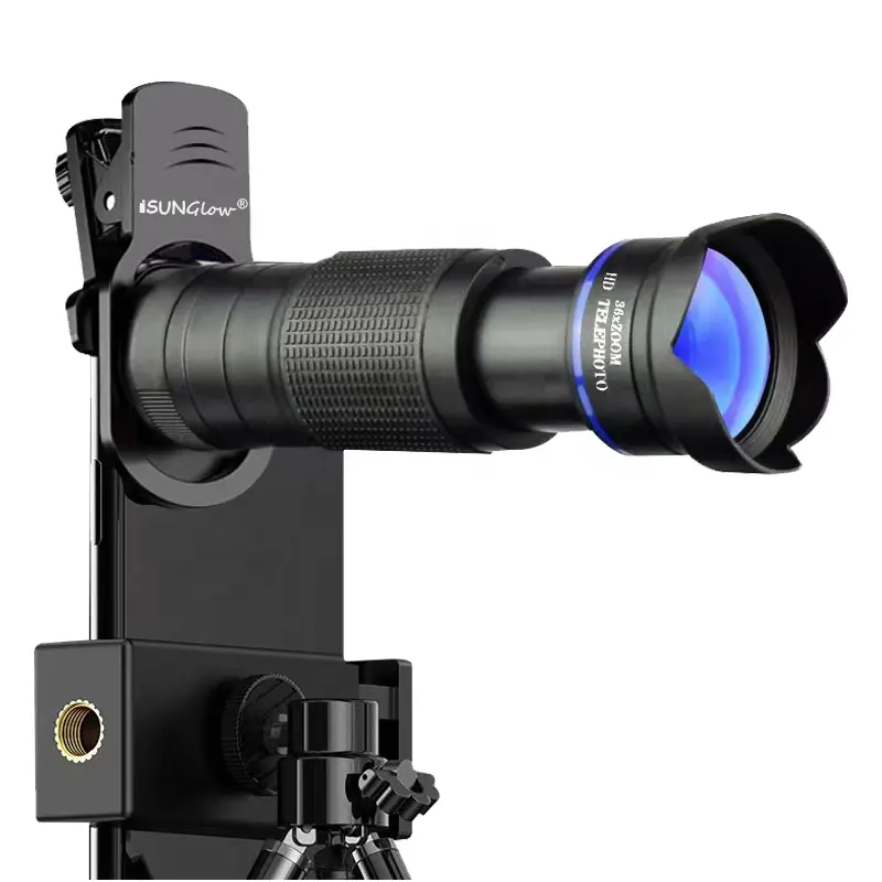 Lensa telefoto observasi astronomi bulan pengambilan Video gadget 4K HD 36X Zoom teleskop dengan penutup mata Tripod