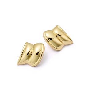 Boucles d'oreilles manchette en vermeil or 14 carats, bijoux fantaisie, vente en gros, boucles d'oreilles en argent sterling 925 plaqué or rose, bijoux antiques - Product Image 1