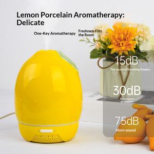 Diffuseur d'huiles essentielles ultrasonique transfrontalier, humidificateur aromatique, machine à parfum gâteau aux fruits, couvercle en céramique <span class=keywords><strong>citron</strong></span> exquis, nouveau diffuseur essentiel - Product Image 2