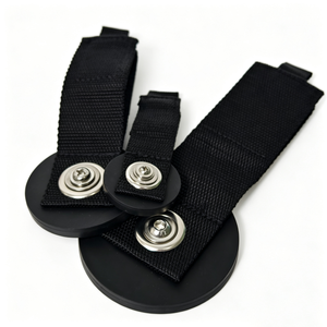 Bandes élastiques magnétiques robustes pour le rangement avec boucles en nylon suspendues, attaches pour câbles, attaches auto-adhésives personnalisées à boucle et crochets - Product Image 1