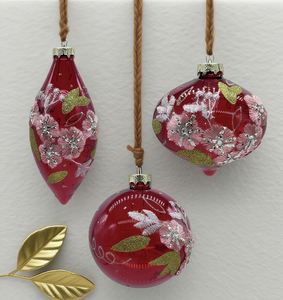 Boules <span class=keywords><strong>de</strong></span> Noël en verre soufflé faites à la main <span class=keywords><strong>de</strong></span> 8 cm, motif rouge personnalisé, couleur changeante, haute qualité, faible MOQ, pour les fêtes, vente en gros - Product Image 3