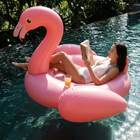 Nouveau Flotteur de Piscine Gonflable en PVC Épaissi Flamant Rose, Accessoire Photo Flottant pour la Plage, Décoration de Fête en Piscine, Modèle IPF-3
