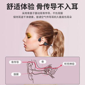 MoreinTech Bone Conduction Headphones Bluetooth 5.0 Sports Waterproof IPX5 Non In Ear Replaceable Silicone - Product Image 3