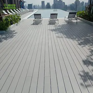 Linyuanwai Waterproof Pavement Floor Outdoor Patio Garden Terrace Tiles Wood Composite Interlocking decking