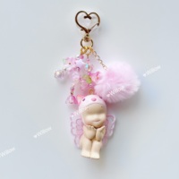 Porte-clés de luxe Sonny Angel en forme de fleur de cerisier, breloque de téléphone, accessoires de sac DIY, produit en gros