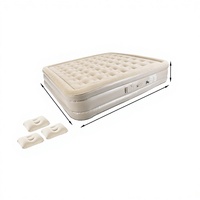 Lit d'air Premium Active Era, taille double, pompe électrique intégrée, revêtement en PVC, dessus floqué, matelas pour le camping, lit d'appoint, mobilier de maison