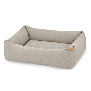 Maßgefertigtes Umweltfreundliches Luxus-Hundebett Großes Hundebett mit Solidem Bouclé-Muster Modisches Hundebett mit PU-Griff - Product Image 4